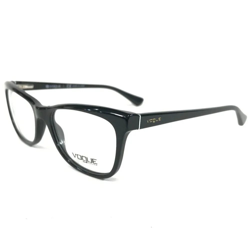 Vogue Eyeglasses Frames VO2763 W44 Shiny Black Cat Eye Full Rim 51-17-135